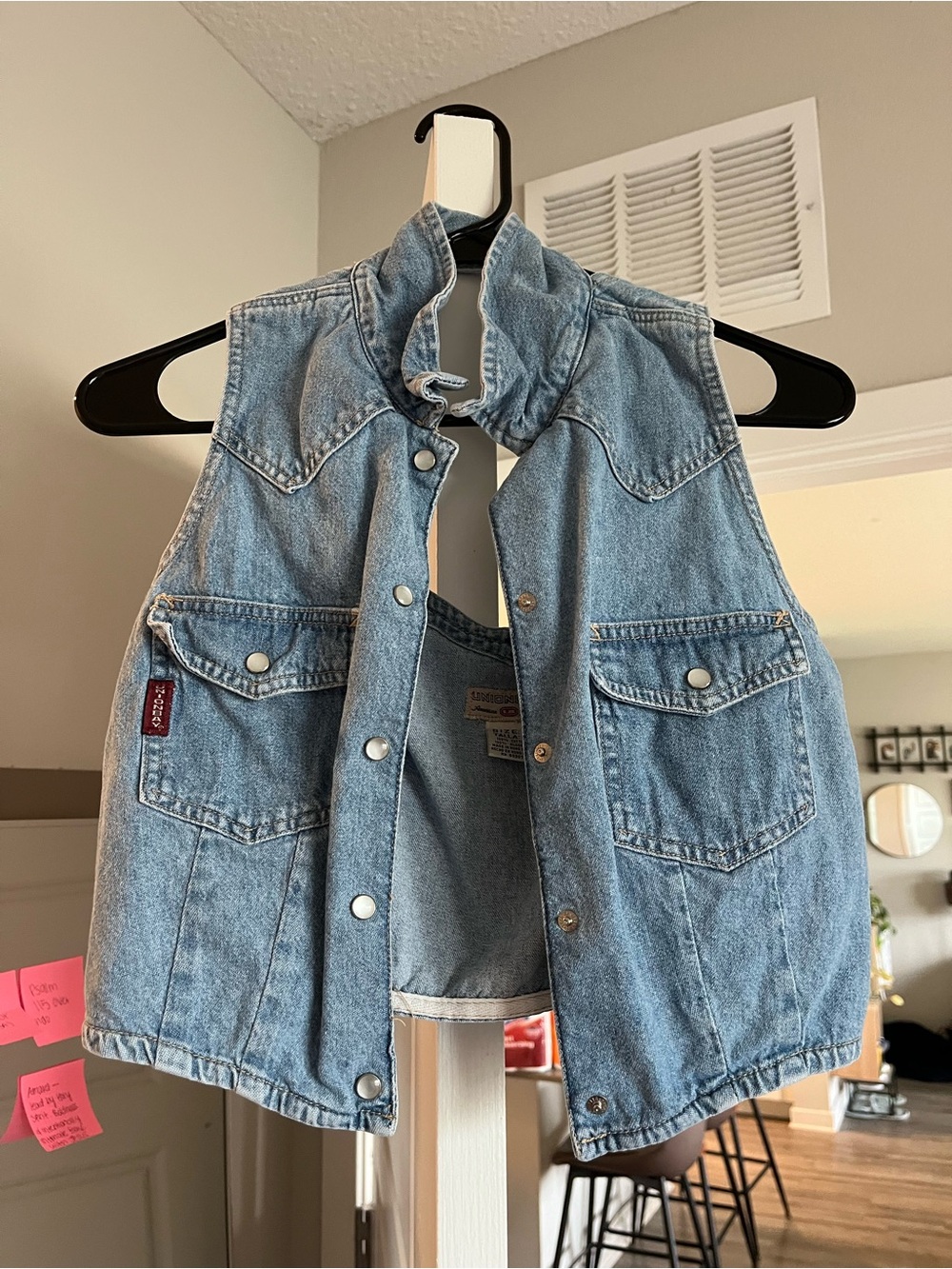 UNIONBAY Light Blue Denim Vest with Snap Front